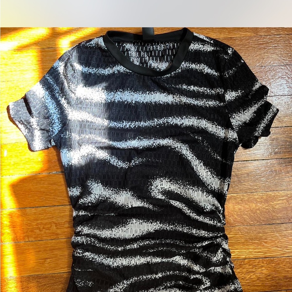 Gray Sequin Fitted T-Shirt Blouse
